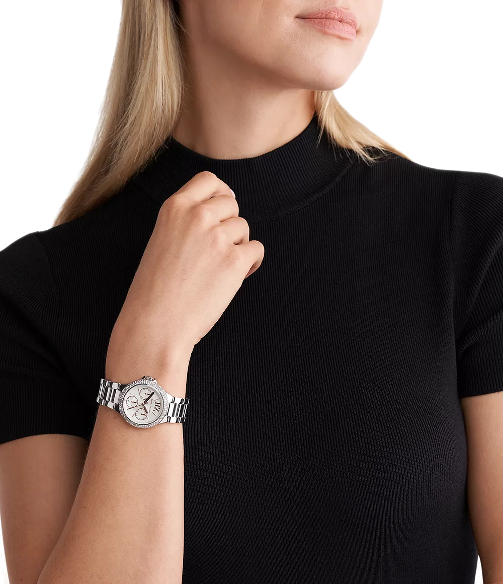  Shop Authentic Michael Kors Camille Chronograph White Dial Silver Steel Strap Watch For Women - MK7198 - Luxxuri