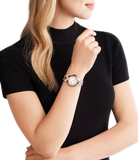  Shop Authentic Michael Kors Camille Quartz White Dial Rose Gold Steel Strap Watch For Women - MK7256 - Luxxuri
