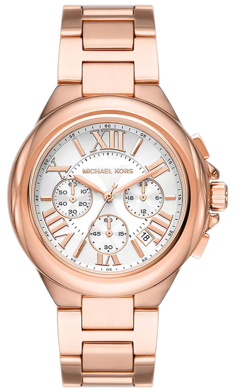  Shop Authentic Michael Kors Camille Chronograph White Dial Rose Gold Steel Strap Watch For Women - MK7271 - Luxxuri