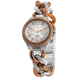  Shop Authentic Michael Kors Camille Pavé Chronograph Silver Dial Two Tone Steel Strap Watch for Women - MK6843 - Luxxuri