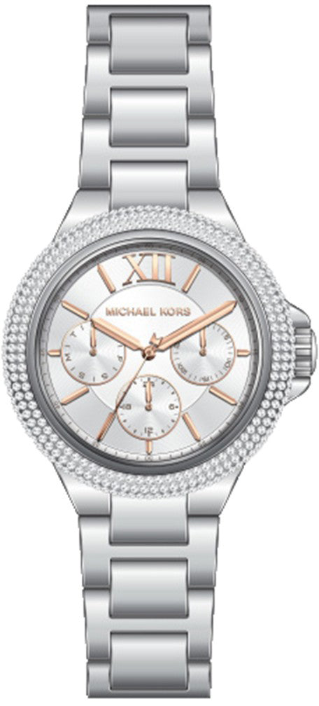  Shop Authentic Michael Kors Camille Chronograph White Dial Silver Steel Strap Watch For Women - MK7198 - Luxxuri