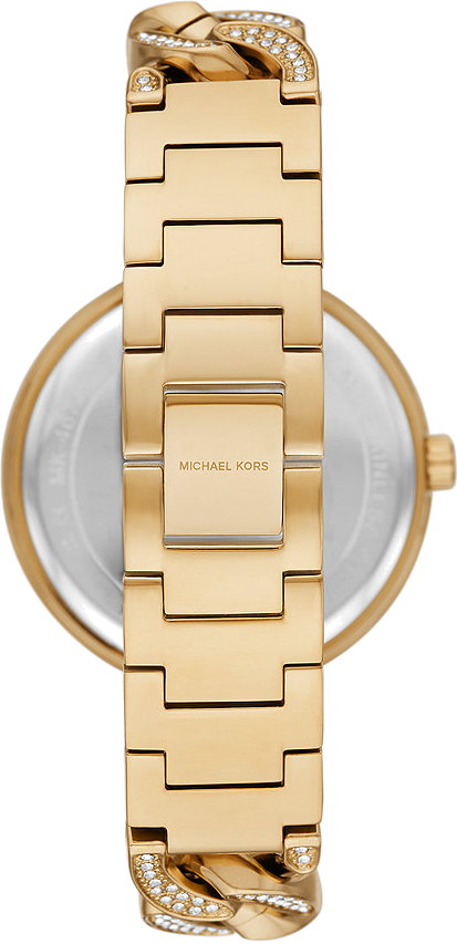  Shop Authentic Michael Kors Catelyn Crystals Gold Dial Gold Steel Strap Watch For Women - MK4674 - Luxxuri