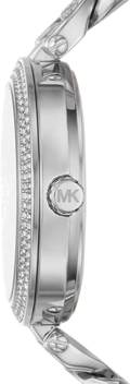 Michael Kors Catelyn Quartz Crystals Silver Dial Silver Steel Strap Watch For Women - MK4675