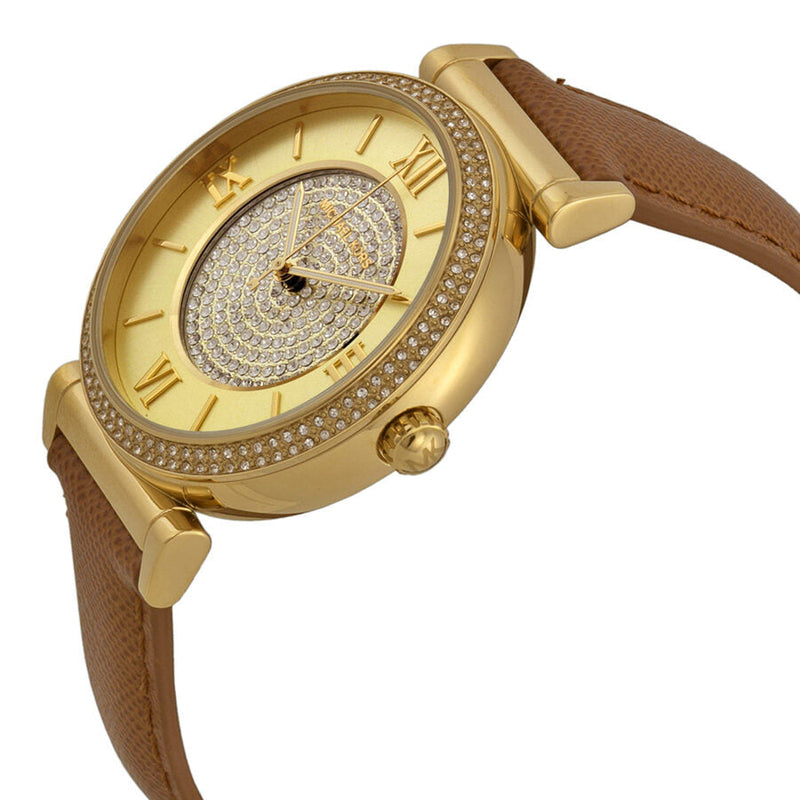  Shop Authentic Michael Kors Catlin Champagne Dial Brown Leather Strap Watch for Women - MK2375 - Luxxuri