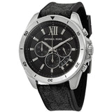  Shop Authentic Michael Kors Brecken Chronograph Black Dial Black Leather Strap Watch For Men - MK8850 - Luxxuri