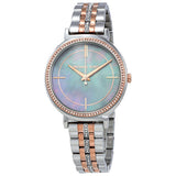 Shop Authentic Michael Kors Cinthia Mother of Pearl Grey Dial Two Tone Steel Strap Watch for Women - MK3642 - Luxxuri