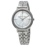  Shop Authentic Michael Kors Cinthia White Mother of Pearl Dial Silver Steel Strap Watch for Women for Women - MK3641 - Luxxuri