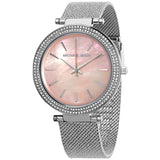  Shop Authentic Michael Kors Darci Analog Pink Dial Silver Mesh Bracelet Watch For Women - MK4518 - Luxxuri