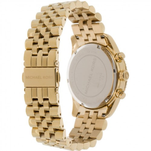  Shop Authentic Michael Kors Lexington Chronograph Gold Dial Gold Steel Strap Watch for Women - MK5556 - Luxxuri