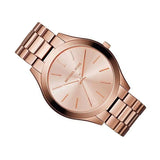  Shop Authentic Michael Kors Mini Slim Runway Chronograph Quartz Rose Gold Dial Rose Gold Steel Strap Watch For Women - MK3205 - Luxxuri