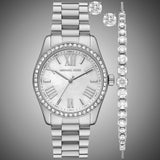  Shop Authentic Michael Kors Lexington Crystals Mother of Pearl White Dial Silver Steel Strap Watch for Women - MK1087 - Luxxuri