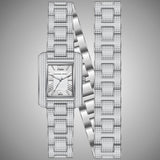  Shop Authentic Michael Kors Emery Pave Double Wrap Crystals White Dial Silver Steel Strap Watch for Women - MK4836 - Luxxuri