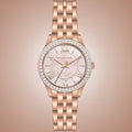 Shop Authentic Michael Kors Harlowe Three-Hand Rose Gold Dial Rose Gold Steel Strap Watch for Women - MK4845 - Luxxuri
