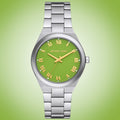  Shop Authentic Michael Kors Lennox Three-Hand Green Dial Silver Steel Strap Watch for Women - MK7463 - Luxxuri