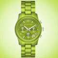 Michael Kors Runway Limited Edition Green Dial Green Steel Strap Watch for Women - MK7480LE