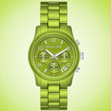  Shop Authentic Michael Kors Runway Limited Edition Green Dial Green Steel Strap Watch for Women - MK7480LE - Luxxuri