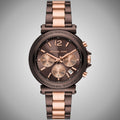  Shop Authentic Michael Kors Maren Chronograph Brown Dial Two Tone Steel Strap Watch for Women - MK7496 - Luxxuri