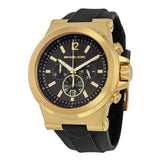  Shop Authentic Michael Kors Dylan Chronograph Black Dial Black Rubber Strap Watch for Men - MK8445 - Luxxuri