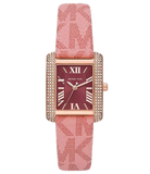  Shop Authentic Michael Kors Emery Quartz Diamonds Red Dial Pink Leather Strap Watch For Women - MK2966 - Luxxuri