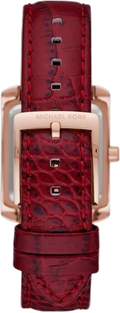  Shop Authentic Michael Kors Emery Quartz Diamonds Silver Dial Red Leather Strap Watch For Women - MK4689 - Luxxuri