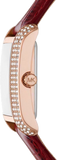  Shop Authentic Michael Kors Emery Quartz Diamonds Silver Dial Red Leather Strap Watch For Women - MK4689 - Luxxuri