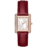  Shop Authentic Michael Kors Emery Quartz Diamonds Silver Dial Red Leather Strap Watch For Women - MK4689 - Luxxuri