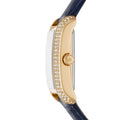  Shop Authentic Michael Kors Emery Quartz Diamond Silver Dial Blue Leather Strap Watch For Women - MK2982 - Luxxuri