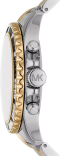 Michael Kors Everest Chronograph Black Dial Two Tone Steel Strap Watch For Women - MK7209