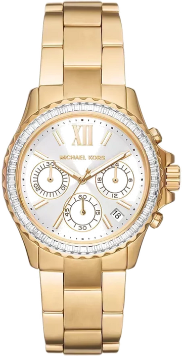  Shop Authentic Michael Kors Everest Chronograph White Dial Gold Steel Strap Watch For Women - MK7212 - Luxxuri