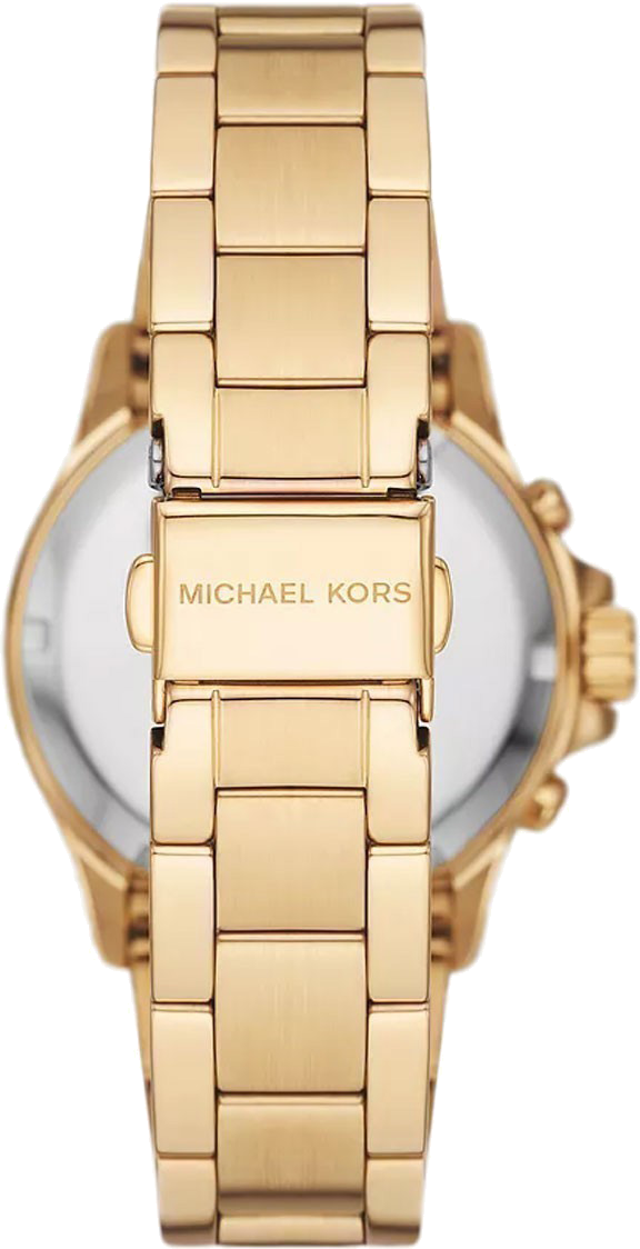 Michael Kors Everest Chronograph White Dial Gold Steel Strap Watch For Women - MK7212