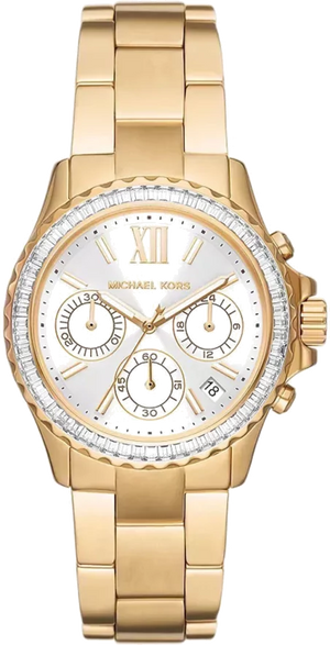  Shop Authentic Michael Kors Everest Chronograph White Dial Gold Steel Strap Watch For Women - MK7212 - Luxxuri