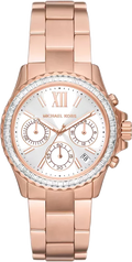  Shop Authentic Michael Kors Everest Chronograph Silver Dial Rose Gold Steel Strap Watch For Women - MK7213 - Luxxuri