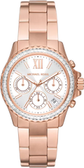  Shop Authentic Michael Kors Everest Chronograph Silver Dial Rose Gold Steel Strap Watch For Women - MK7213 - Luxxuri