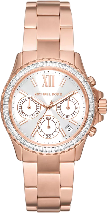  Shop Authentic Michael Kors Everest Chronograph Silver Dial Rose Gold Steel Strap Watch For Women - MK7213 - Luxxuri