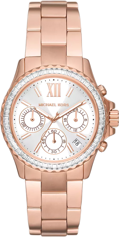  Shop Authentic Michael Kors Everest Chronograph Silver Dial Rose Gold Steel Strap Watch For Women - MK7213 - Luxxuri