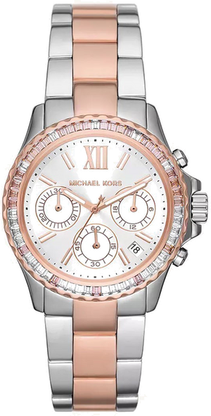  Shop Authentic Michael Kors Everest Chronograph White Dial Two Tone Steel Strap Watch For Women - MK7214 - Luxxuri