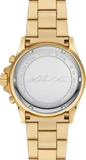  Shop Authentic Michael Kors Everest Chronograph Crystals Gold Dial Gold Steel Strap Watch For Women - MK7254 - Luxxuri