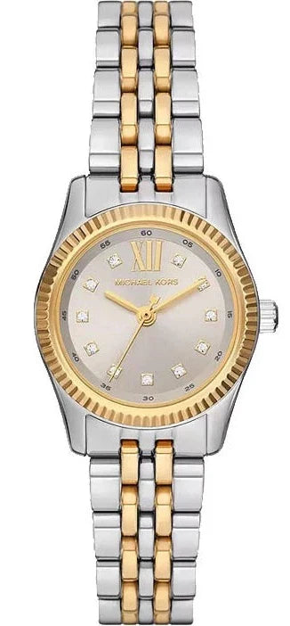  Shop Authentic Michael Kors Lexington Three-Hand Silver Dial Two Tone Steel Strap Watch for Women - MK4815 - Luxxuri