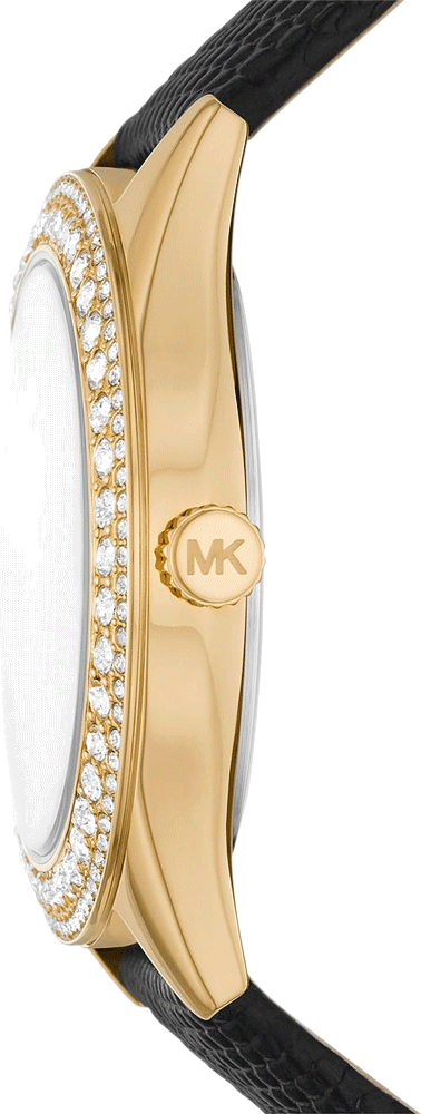  Shop Authentic Michael Kors Harlowe Analog White Dial Black Leather Strap Watch For Women - MK2988 - Luxxuri