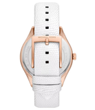  Shop Authentic Michael Kors Harlowe Analog Rose Gold Dial White Leather Strap Watch For Women - MK2989 - Luxxuri