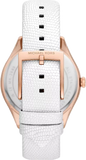  Shop Authentic Michael Kors Harlowe Analog Rose Gold Dial White Leather Strap Watch For Women - MK2989 - Luxxuri