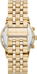  Shop Authentic Michael Kors Hutton Chronograph Gold Dial Gold Steel Strap Watch For Men - MK8953 - Luxxuri