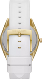  Shop Authentic Michael Kors Janelle Three Hand Silver Dial White Rubber Strap Watch For Women - MK7141 - Luxxuri