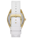  Shop Authentic Michael Kors Janelle Three Hand Silver Dial White Rubber Strap Watch For Women - MK7141 - Luxxuri
