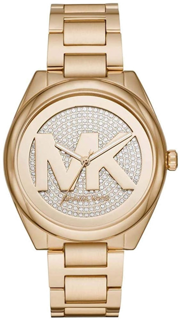  Shop Authentic Michael Kors Janelle Quartz Gold Dial Gold Steel Strap Watch For Women - MK7088 - Luxxuri