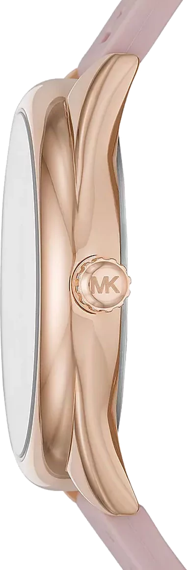  Shop Authentic Michael Kors Janelle Three Hand Rose Gold Dial Pink Rubber Strap Watch For Women - MK7139 - Luxxuri
