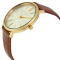  Shop Authentic Michael Kors Jaryn Quartz Gold Dial Brown Leather Strap Watch For Women - MK2496 - Luxxuri