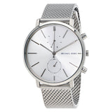  Shop Authentic Michael Kors Jaryn Silver Dial Silver Mesh Bracelet Watch for Men - MK8541 - Luxxuri