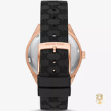  Shop Authentic Michael Kors Jessa Quartz Black Dial Black Silicone Strap Watch For Women - MK7266 - Luxxuri
