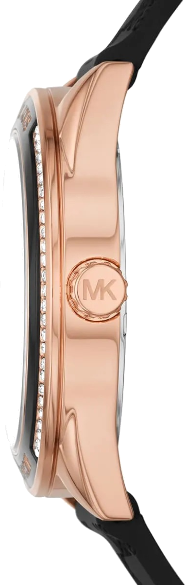  Shop Authentic Michael Kors Jessa Quartz Black Dial Black Silicone Strap Watch For Women - MK7266 - Luxxuri